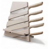 photo CEPPO TRATTORIA - Frêne blanchi avec planche à découper et pupitre - 5 couteaux avec manche en bois 1